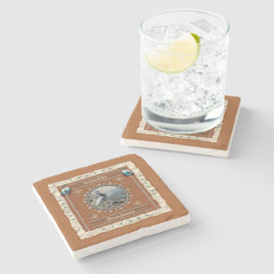 Armadillo Boundary Energy Stone Coaster