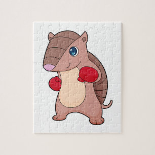Armadillo Boxing Boxer Boxing gloves Jigsaw Puzzle