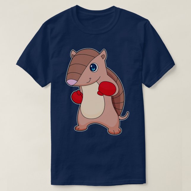 Armadillo Boxing Boxer Boxing gloves T-Shirt (Design Front)