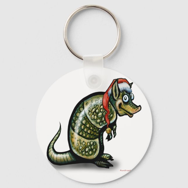 Armadillo Christmas Keychain (Front)