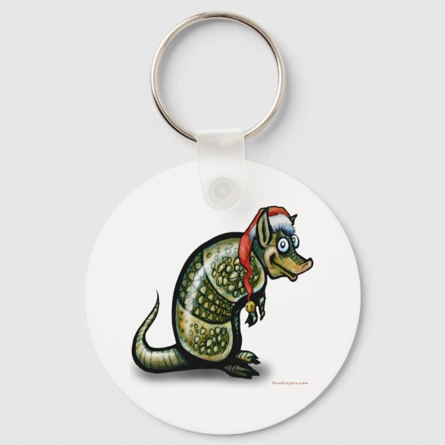 Armadillo Christmas Keychain (Front)