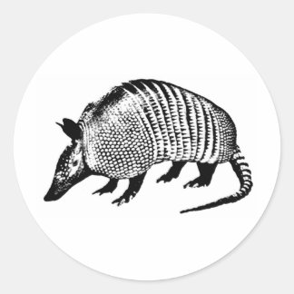 Armadillo Classic Round Sticker