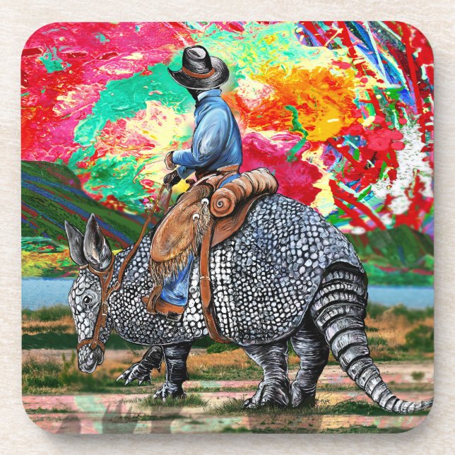 Armadillo Cowboy Coaster (Front)