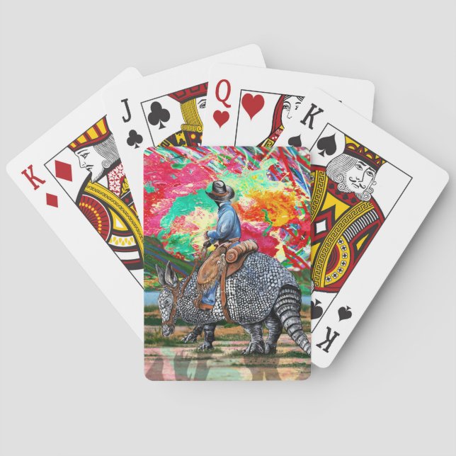 Armadillo Cowboy Playing Cards (Back)