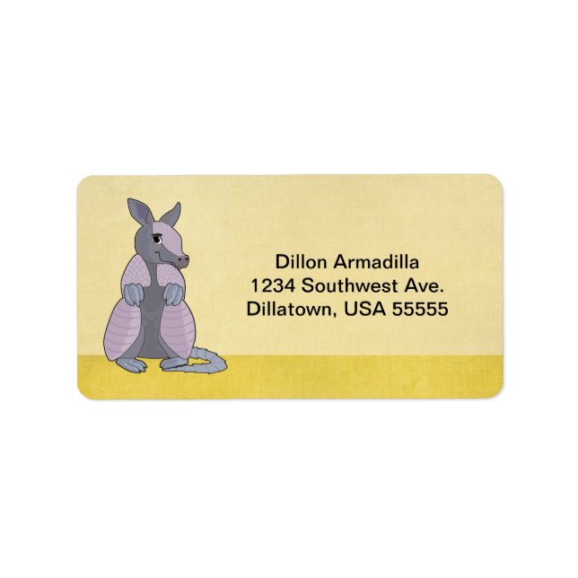 Armadillo Étiquette de adresse (Devant)