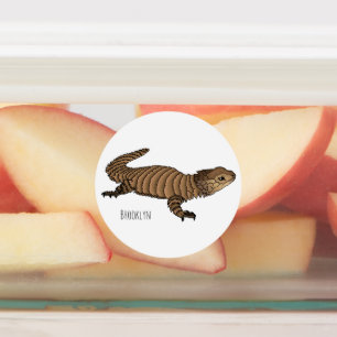 Armadillo girdled lizard cartoon illustration 