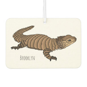 Armadillo girdled lizard cartoon illustration air freshener