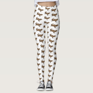 Armadillo girdled lizard cartoon illustration  leggings
