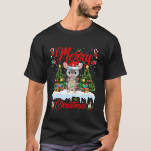 Armadillo Merry Christmas Tree Lighting Santa Arma T-Shirt