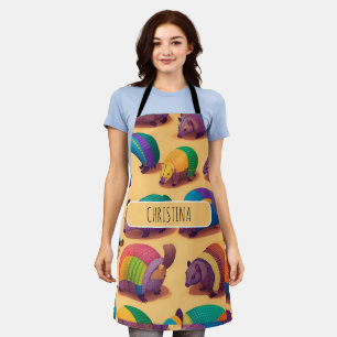 Armadillo Pastel Colourful Personalized Pattern Apron