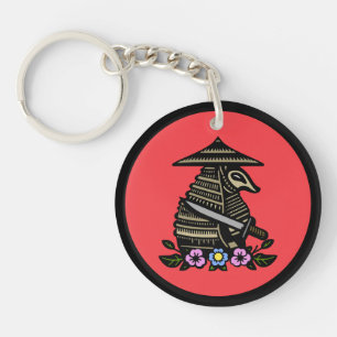 Armadillo Samurai Keychain