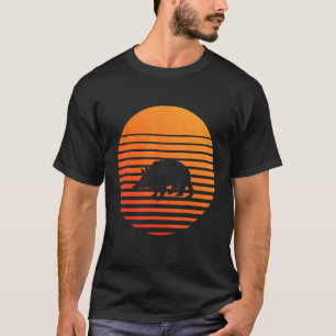 Armadillo Shadow Silhouette In Front Of A Sun T-Shirt