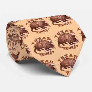Armadillo Texas Turkey mens tie