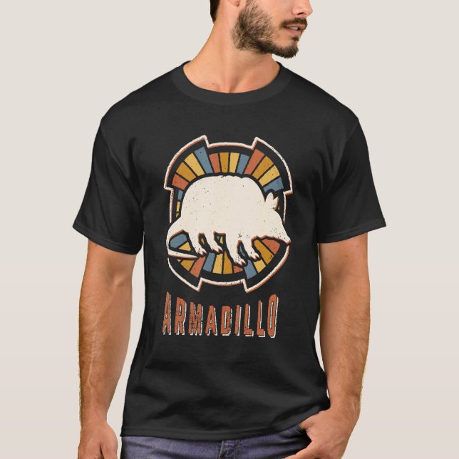 Armadillo Vintage Classic Retro Animal Love T-Shirt (Front)