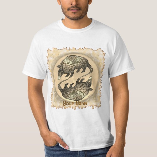 Armadillo Yin Yang T-Shirt (Front)