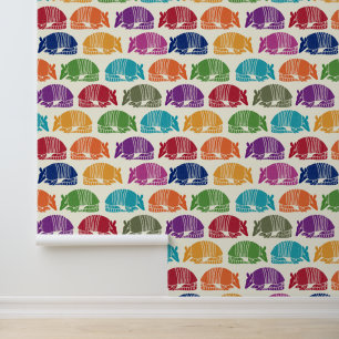 Armadillos Colourful Patterned  Wallpaper