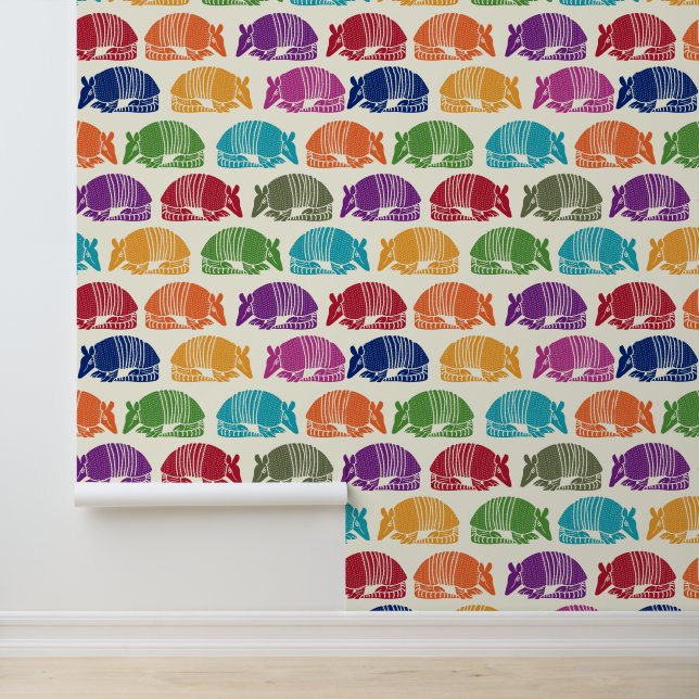 Armadillos Colourful Patterned  Wallpaper (Application)