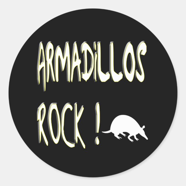 Armadillos Rock! Sticker (Front)