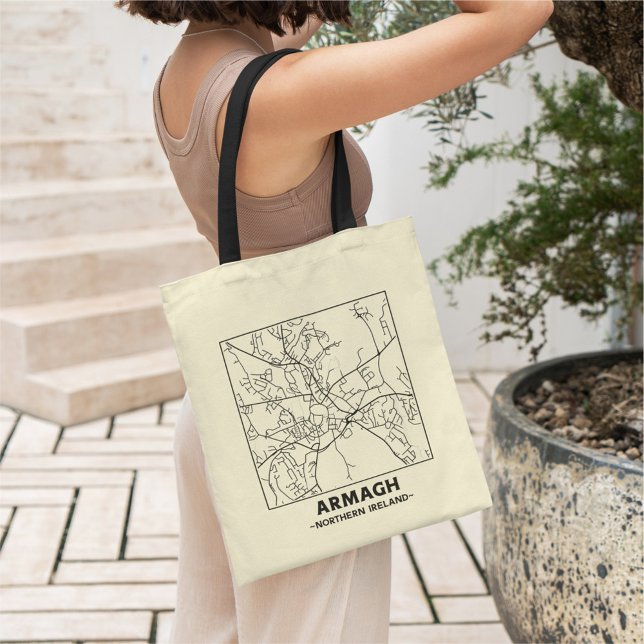Armagh, Northern Ireland City Map Tote Bag (Creator Uploaded)