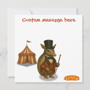 Armand, armadillo ringmaster card