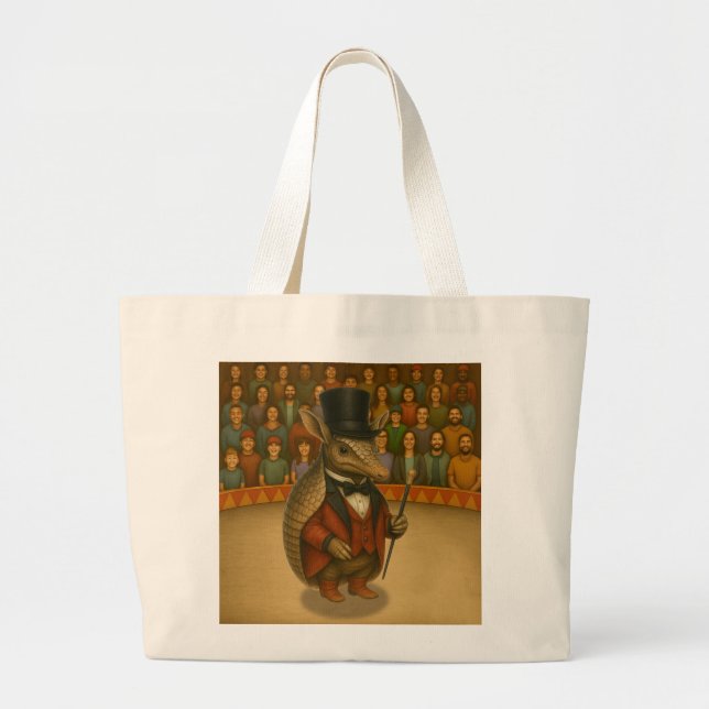 Armand, armadillo ringmaster large tote bag (Front)