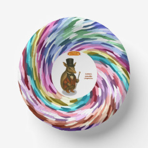 Armand, armadillo ringmaster paper plate