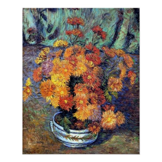 Armand Guillaumin - Vase de chrysanthemes Poster (Front)