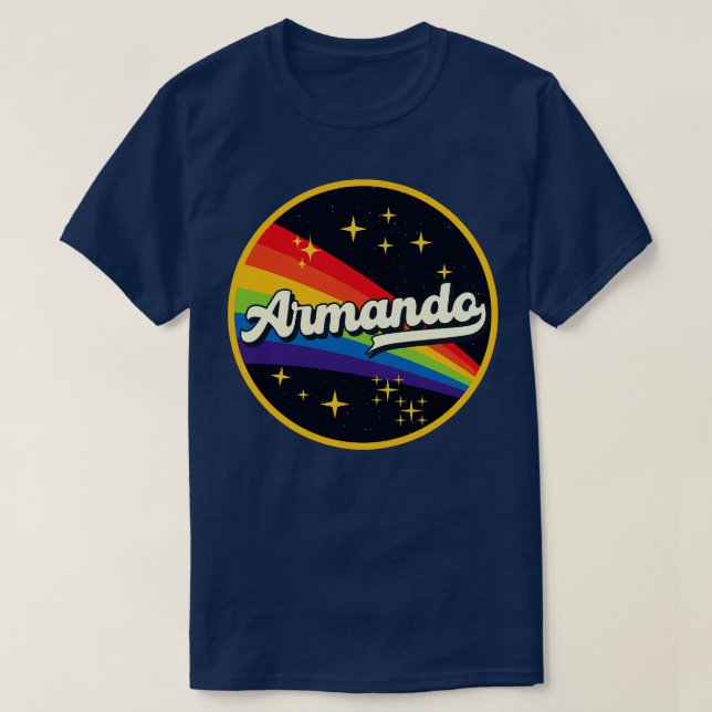 Armando Rainbow In Space Vintage Style T-Shirt (Design Front)