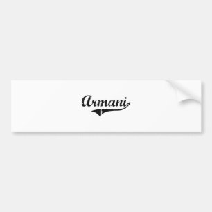 Armani Classic Style Name Bumper Sticker