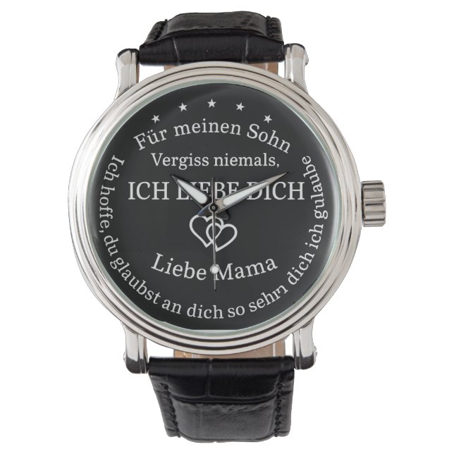 Armbanduhr mit Botschaft für meinen Sohn Watch (Front)