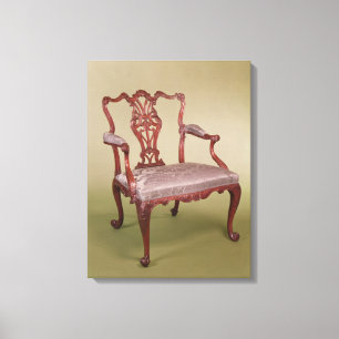 Armchair by Thomas Chippendale, c.1760 Canvas Print
