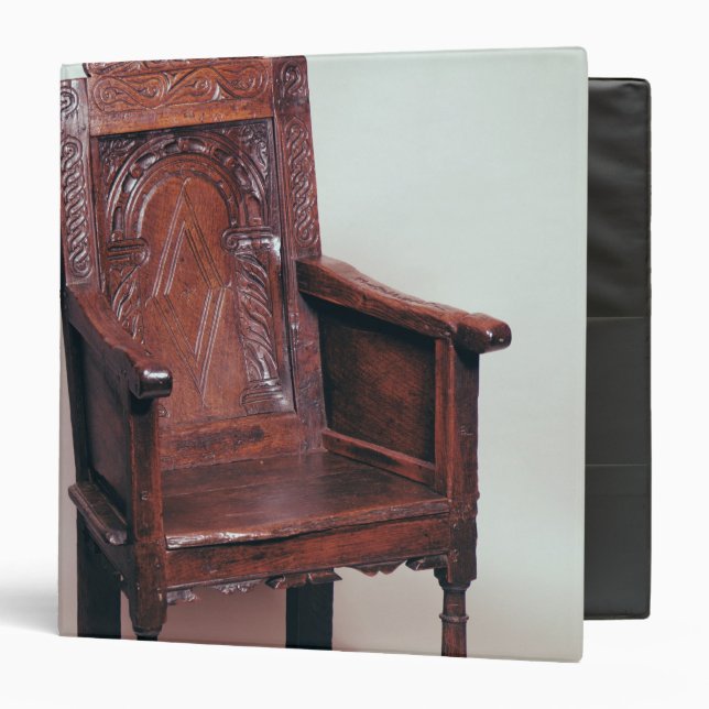 Armchair with arcaded back and boxed sides binder (Front/Inside)