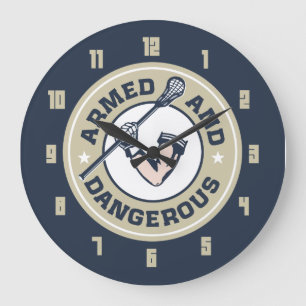 Armed and Dangerous Lacrosse clock