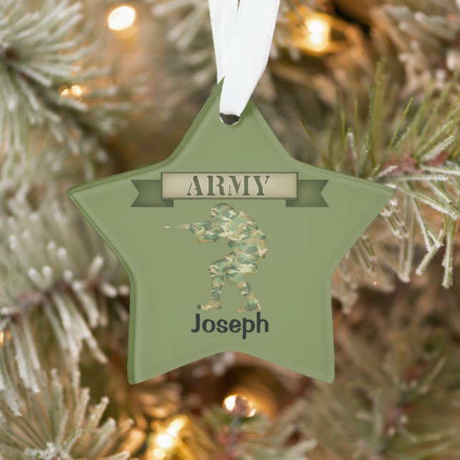 Armed Forces Army Soldier Personalized Ornament (Tree)