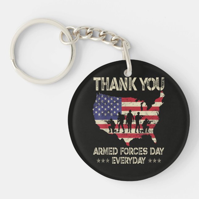 Armed Forces Day Keychain (Front)