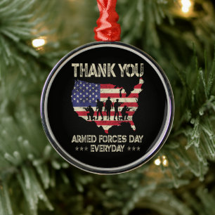 Armed Forces Day Metal Ornament