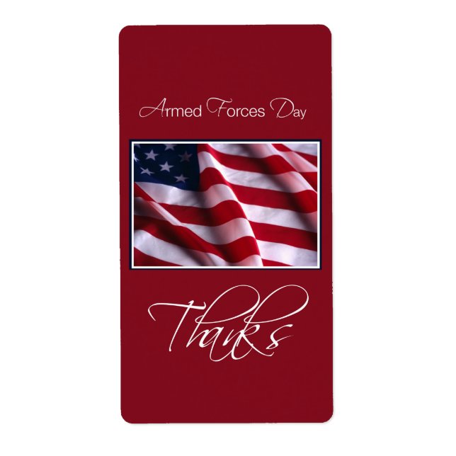 Armed Forces Honor Invitation Flag on Red (Front)