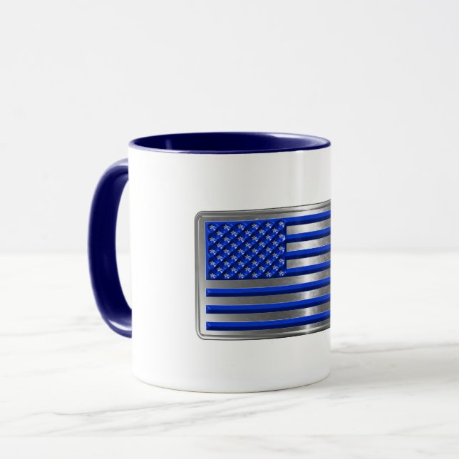 Armed Forces & Law Enforcement USA Flag Tribute Mug (Front Left)