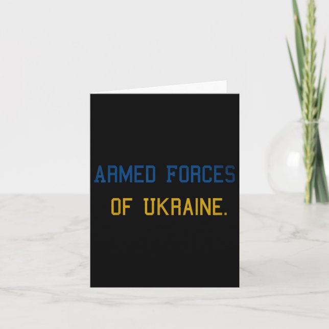 Armed Forces Of Ukraine.  Card (Front)