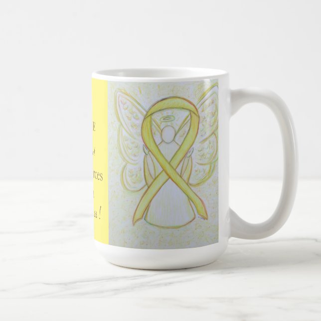 Armed Forces Return Awareness Ribbon Angel Mug (Right)