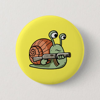 Armed Snail 2 Inch Round Button