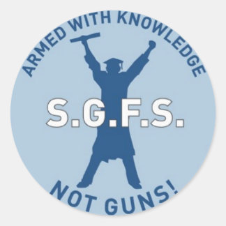 Armed with Knowledge Classic Round Sticker