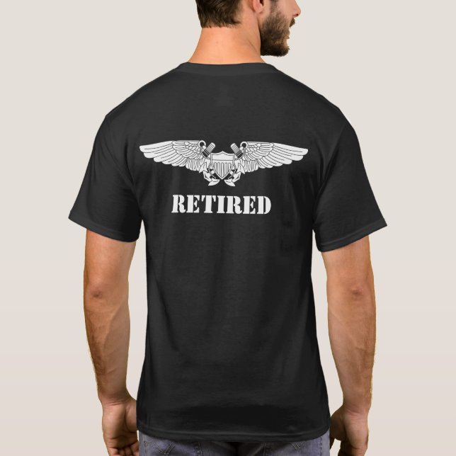 Armée de l'air de marine du T-shirts retirée par (Dos)