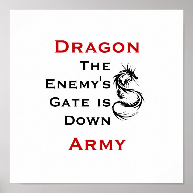 Armée du Dragon / Poster du mantra d'Ender (Devant)