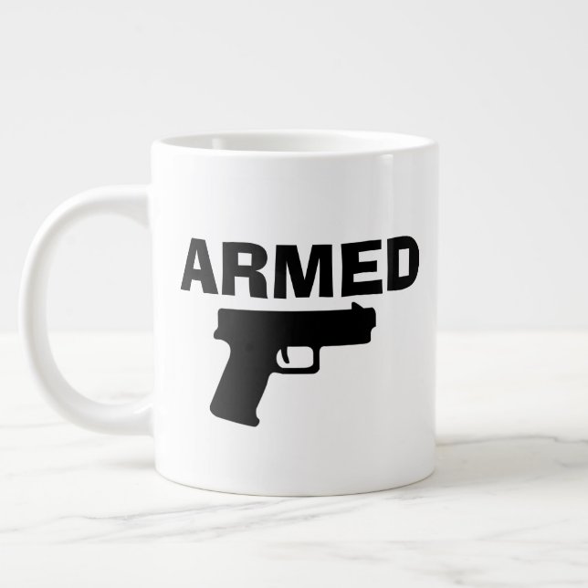 ARMÉE ET POLITE Jumbo Mug (Gauche)