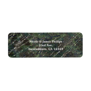 Armée verte et argent Camo Sparkle Élégante Fête