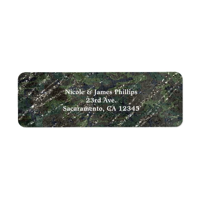 Armée verte et argent Camo Sparkle Élégante Fête (Devant)