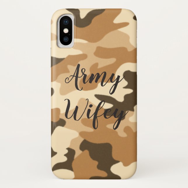 Armée Wifey Désert coque iphone Camo Beige (Dos)