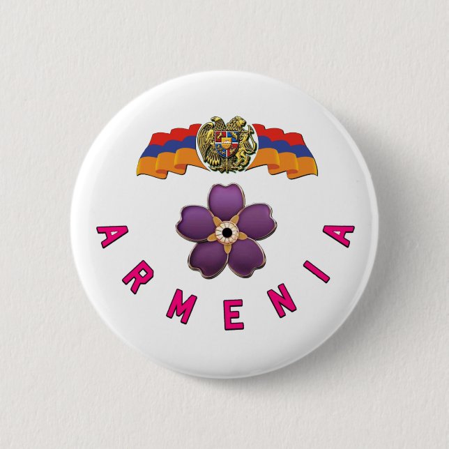 Armenia 2 Inch Round Button (Front)