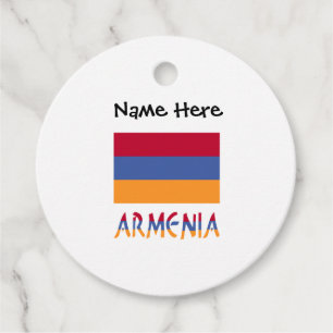 Armenia and Armenian Flag Personalized Favour Tags